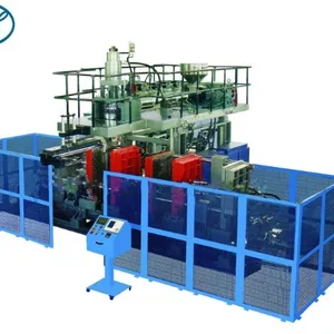 HDPE plastic double station accumulator head extrusion blow molding machine