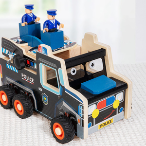 Montessori <span class=keywords><strong>voiture</strong></span> <span class=keywords><strong>de</strong></span> <span class=keywords><strong>police</strong></span> pour enfants écrou vis démonter blocs jeu éducatif semblant jouer cadeau jouets pour enfants - Product Image 3
