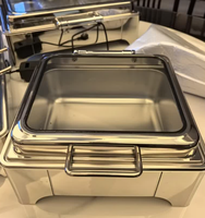 Chauffe-Plats Commercial de Luxe en Acier Inoxydable 304 avec Couvercle Visuel à Commande Tactile Intelligente pour Hôtels et Buffets