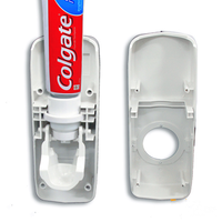 Ensemble d'accessoires de salle de bain : Distributeur automatique de dentifrice, 5 porte-brosses à dents adhésifs muraux en plastique D281, pour enfants