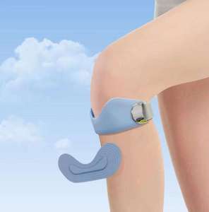 Genouillère en silicone respirante et flexible avec sangle réglable pour le soulagement de la douleur, idéale pour la protection au basketball et l'utilisation au printemps - Product Image 1