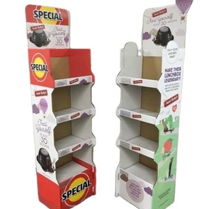 ชั้นวางสินค้ากระดาษแข็งแบบพับได้สำหรับร้านค้าปลีก ชั้นวางแสดงสินค้าแบบตั้งพื้น POS ทำจากกระดาษลูกฟูก - Product Image 6