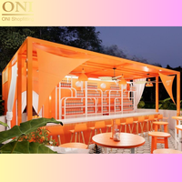 Stand de stand de vente au détail moderne ONI Kiosque de restauration rapide et de jus avec éclairage LED pour magasin et présentoir à vendre