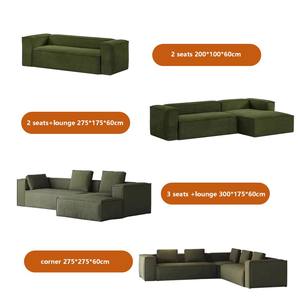 Bộ ghế <span class=keywords><strong>sofa</strong></span> hiện đại kiểu mô-đun, chất liệu vải, không khung xương, kiểu Ý, dành cho phòng khách, đóng gói hút chân không, phù hợp với căn hộ nhỏ - Product Image 2