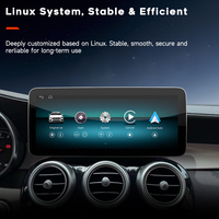 Système multimédia automobile Linux 12,3 pouces pour Mercedes Benz W205 W212 X204 avec CarPlay sans fil, Android Auto, navigation GPS et écran
