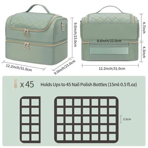 Pochette de maquillage portable en polyester BSCI, imperméable, sacs et étuis cosmétiques, trousse de maquillage professionnelle, trousse de voyage pour hommes - Product Image 6