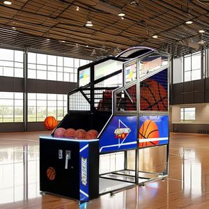 Console de jeu électronique interactive d'arcade à monnayeur pour adultes, machine de basketball pliable d'intérieur - Product Image 4