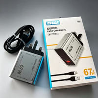 Chargeur de voyage USB pour téléphone portable 67W avec câble USB, adaptateur secteur USB à charge rapide 67W