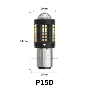 HAIZG nueva luz led para motocicleta doble color H/L haz 66SMD 7,2 W 8000lm faro LED para motocicleta - Product Image 3