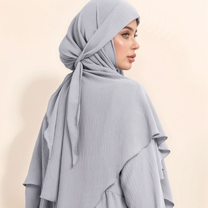 Nouvel arrivage Écharpe <span class=keywords><strong>en</strong></span> jersey respirant Double châle extensible Hijab de haute qualité pour femmes des Pays-Bas - Product Image 2