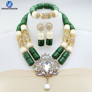 Sinya luxe perles noires ensembles de bijoux pour mariée nigériane haute qualité or fantaisie femmes africaines fête de mariage <span class=keywords><strong>tenue</strong></span> de fiançailles - Product Image 6