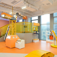 Jeu de construction sur le thème du chantier, maison de jeu de construction, équipement de terrain de jeu intérieur souple, jeu de rôle pour enfants