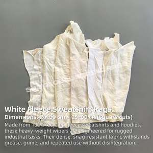 Trapos de Felpa Blancos, Trapos Cortados, Paños de Limpieza de Algodón, Trapos Industriales para Limpiar Máquinas - Product Image 2