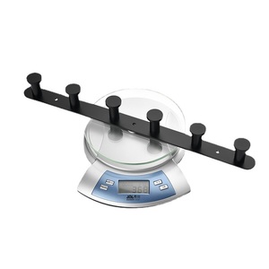 Iron Matte <b>Black</b> Modern Wall Mounted Flexible Perforated Tool <b>Hook</b> for Bathroom Engineering - Product Image 2