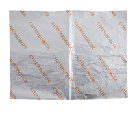Wegwerp ecologisch verantwoorde gouden/zilveren aluminiumfolie verpakkingspapier voor hamburger, sandwich, fastfood, burger 14*16 restaurant