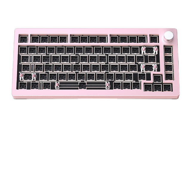 HJSDZHI New 75% Aluminum Alloy Mechanical Keyboard Kit Hot-Swappable BT5.0/2.4G/USB Type-C Tri-Mode Wireless RGB