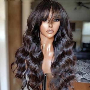 Parrucche Frontali in Pizzo Ondulate Marrone Cioccolato Europeo per Bionde, con Base in Pizzo, Densità 150%, <span class=keywords><strong>Capelli</strong></span> Umani Remy, Intimo Femminile - Product Image 3