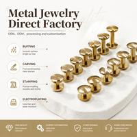 Vis à rivet en laiton massif à tête plate fendue en forme de I, pour boucle haltère, apprêts de bijoux, artisanat du cuir DIY, personnalisé