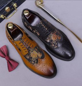 Zapatos Formales de Negocios para Hombre y Mujer, Otoño 2025, Nueva Colección, de Alta Gama, con Diseño de Tatuaje, Cuero Genuino, Impermeables - Product Image 1