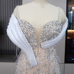 <span class=keywords><strong>Haute</strong></span> <span class=keywords><strong>Couture</strong></span> Plumes Robes <span class=keywords><strong>De</strong></span> Soirée Dubaï <span class=keywords><strong>Robe</strong></span> <span class=keywords><strong>De</strong></span> Soirée Cristaux Perlés <span class=keywords><strong>Robe</strong></span> <span class=keywords><strong>De</strong></span> Fête D'anniversaire Fiançailles Lskh01 - Product Image 2