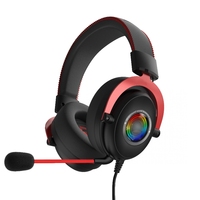 Nouveau casque de jeu design 50mm haut-parleur lumière rvb son stéréo casque de jeu filaire avec objectif casque de jeu pour PS4