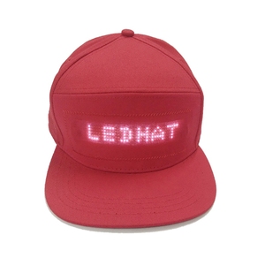 Iledshow USB recargable Led desplazamiento texto gorras de béisbol luminosa LED gorra iluminar mensajes de desplazamiento Digital LED sombreros y gorra - Product Image 6