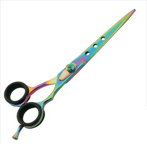 Ciseaux de barbier professionnels en titane multi-couches, taille 5 1/2 pouces, 6 pouces, ciseaux de coiffure, qualité salon, acier inoxydable - Product Image 2