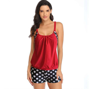 Comodo elegante completo da donna a 2 pezzi a pois per Logo estivo personalizzato e taglia XS con stampa digitale 3 pezzi - Product Image 3