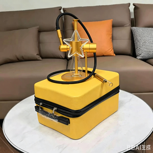 Ensemble de chicha en métal mat <span class=keywords><strong>Gravity</strong></span> Arabic, avec rotation à 360° °   Bol en verre rotatif à double induction gravitaire pour bar et maison, vente en gros - Product Image 3