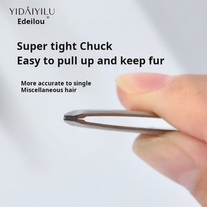 Populaire gekantelde zilveren wenkbrauwpincetten, precieze trimtool, modieus en elegant uiterlijk voor hoogwaardige gebruikers, stabiele vraag. - Product Image 2