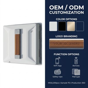OEM ODM Premium Quadratischer Fensterputzroboter mit WLAN-App-Steuerung, Lederakzenten, Magnetischer Automatischer Glasreiniger, Individuelles Logo und Verpackung - Product Image 4