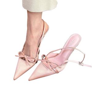 Nouvelles sandales à bout pointu parfumées explosives 2024, <span class=keywords><strong>talon</strong></span> fin, sangle arrière assortie, talons hauts pour femmes - Product Image 4