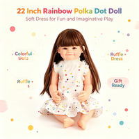 Poupée réaliste en vinyle de 22 pouces, avec des cheveux bouclés et une double queue de cheval, et un pyjama rose, cadeau de fête d'anniversaire pour les petites filles