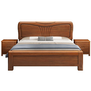 Dazhang Jiaju Walnut Solid Wood <b>Bed</b> 1.8m Storage <b>Double</b> <b>Bed</b> Bedroom Furniture - Product Image 5