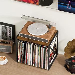 Factory Vintage Wooden Large Capacity Music Album <strong>Storage</strong> Rack Bedroom Living Room Store <strong>CD</strong> Book File <strong>Shelf</strong> - Product Image 5