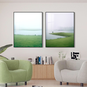 Pintura al óleo de paisaje decoración del hogar arte de pared para sala de estar porche pasillo ilustraciones abstractas - Product Image 4