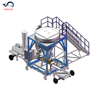 Système de transport pneumatique du ciment en sacs vers silo de stockage 5-50 TPH