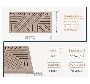 แผ่นซับเสียงแบบหนา ราคาคุ้มค่า ติดตั้งง่ายด้วยกาวในตัว สำหรับห้องละคร ห้องสตูดิโอ - Product Image 2