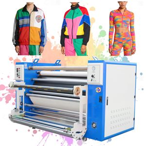 Big Semi-Automatic <b>Roll</b>-<b>roll</b> 420 Drum Bottom Feeding Heat Press Machine for Curtains New - Product Image 3