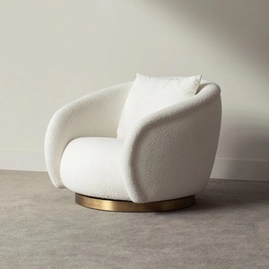 Canapé rotatif <span class=keywords><strong>français</strong></span> moderne rétro en tissu couleur crème nordique pour salon chambre appartement hôtel - Product Image 2