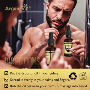 Logo personalizzato Kit per la crescita della <span class=keywords><strong>barba</strong></span> 2 in 1 olio di Argan Jojoba <span class=keywords><strong>baffi</strong></span> olio per la crescita olio per <span class=keywords><strong>barba</strong></span> Kit per la cura della <span class=keywords><strong>barba</strong></span> per uomo <span class=keywords><strong>Set</strong></span> regalo - Product Image 5
