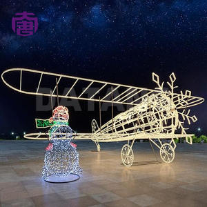 Luces Decorativas Navideñas LED 3D con Forma de Avión para Interiores, Clasificación IP65 para Uso en Exteriores, Centros Comerciales, Restaurantes, Salones de Eventos, Festivales - Product Image 3