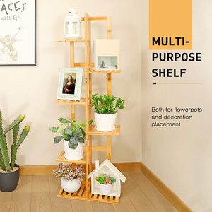 Soporte multifuncional de 6 niveles y 7 niveles para <span class=keywords><strong>plantas</strong></span> de bambú, estante para <span class=keywords><strong>plantas</strong></span> al aire libre, múltiples <span class=keywords><strong>plantas</strong></span> - Product Image 5