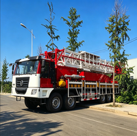 Plateforme de réparation de puits montée sur camion XJ650 à moteur diesel avec pompe et moteur pour le forage pétrolier