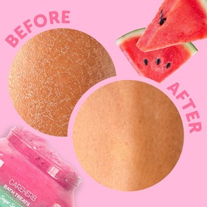 Gommage corporel au sucre de pastèque, naturel, végétalien, exfoliant, anti-imperfections, pour les jambes et les fesses, pré-rasage - Product Image 6