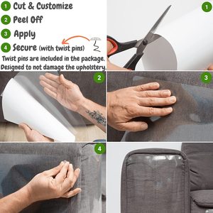 Protecteur en acétate de coton polyester acrylique, 1 pièce, accessoire pour meubles et canapés, contre les rayures - Product Image 4