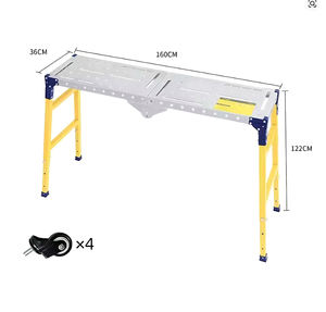 Plateforme de travail industrielle et échelle-tabouret portable de petite taille, capacité de charge de 500 kg, nouveau type d'échafaudage mobile pliable - Product Image 3