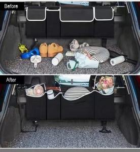 Juego de organizadores de coche de poliéster de moda conveniente Almacenamiento de maletero de asiento trasero para viaje elegante solución de almacenamiento de ropa colgante - Product Image 3