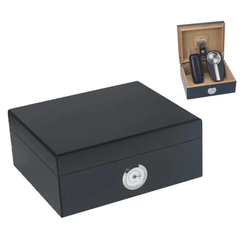 Bán buôn tùy chỉnh bằng gỗ Humidor hộp xì gà sang trọng xì gà Phụ Kiện Set quà tặng box với Gạt tàn Cigar trường hợp Cutter