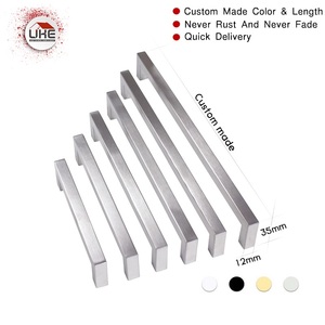 Tay Cầm Tủ Màu Đen <span class=keywords><strong>2</strong></span> "Đến 10" Tủ Thép Không Gỉ Vuông Tủ Quần Áo Tay Cầm Tủ Kéo 96Mm-320Mm - Product Image 3